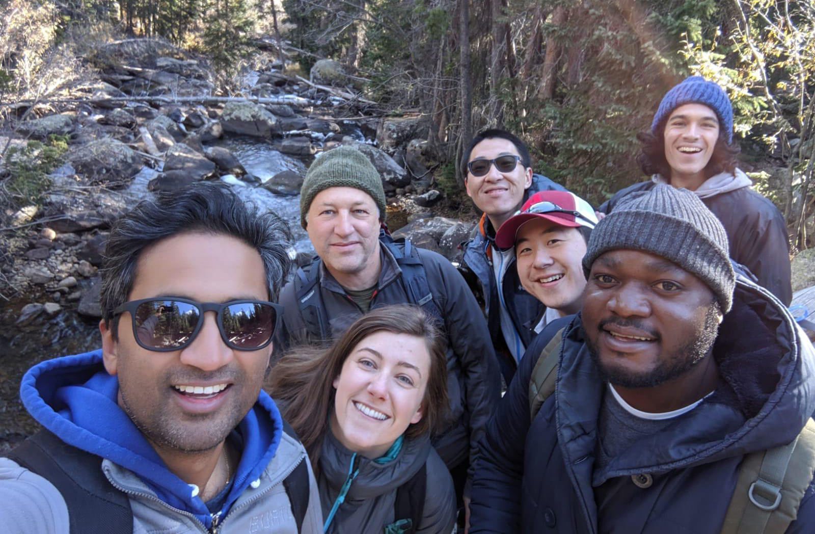 Linden Research Group hiking in RMNP